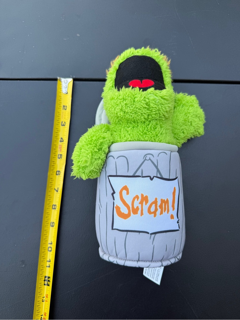 Plush Green 'Scram!' Barrel Character Toy